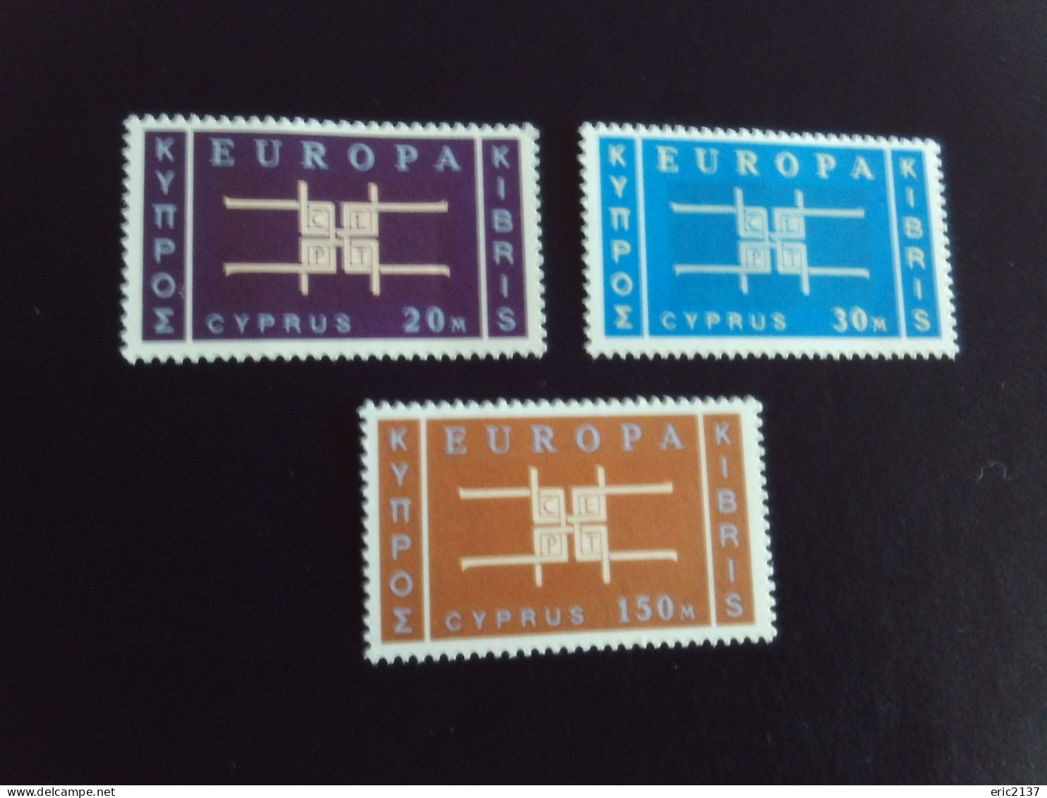 CEPT / Europa 1963 Chypre N° 217 à 219 ** ...cote 70 Euros - 1963
