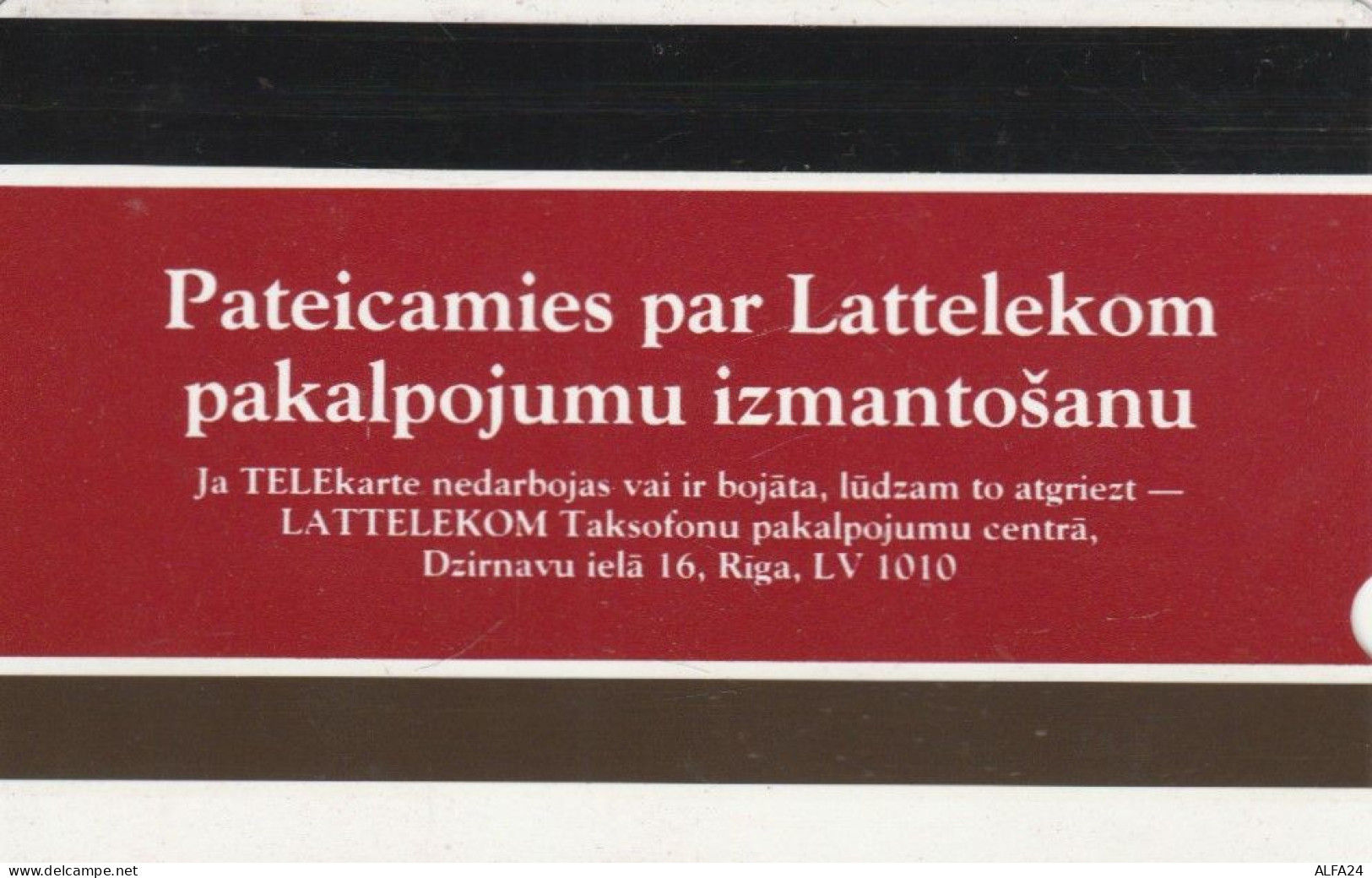 PHONE CARD LETTONIA (E88.10.5 - Letland