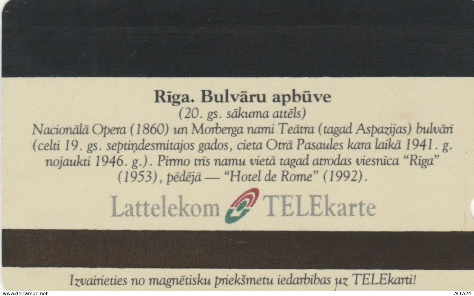 PHONE CARD LETTONIA (E88.10.6 - Letonia