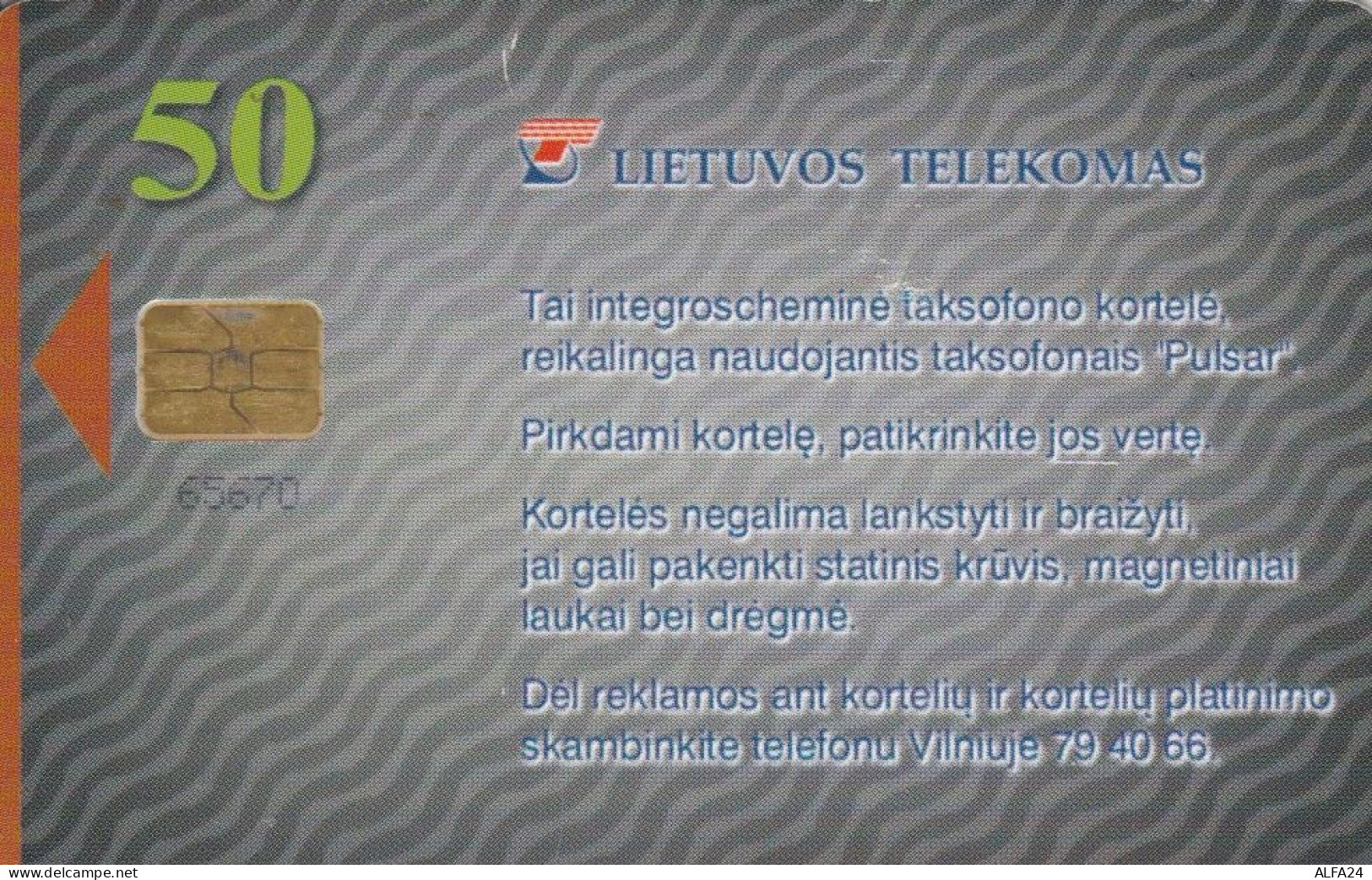 PHONE CARD LITUANIA (E89.19.5 - Litauen