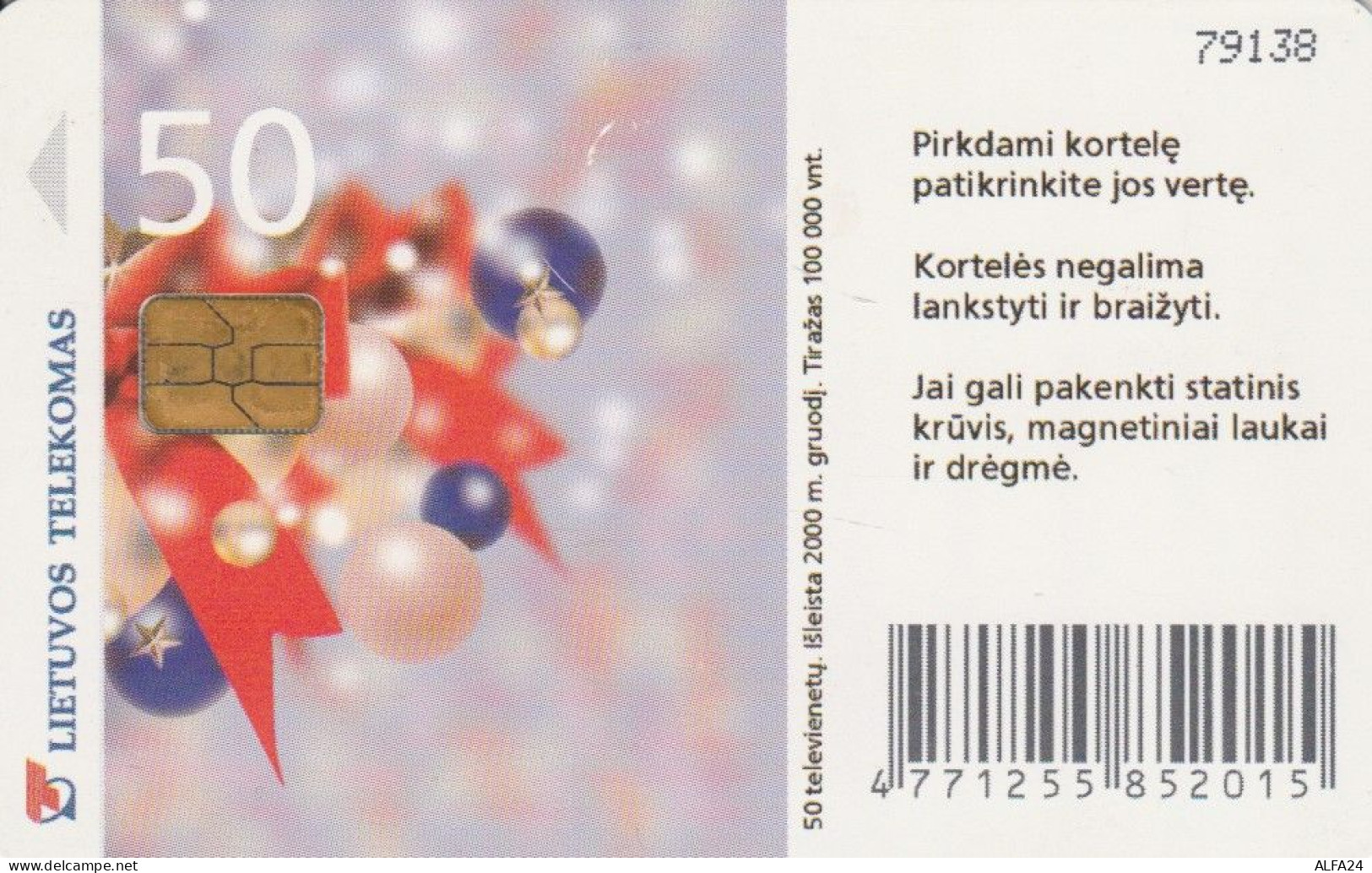 PHONE CARD LITUANIA (E89.19.7 - Lituanie