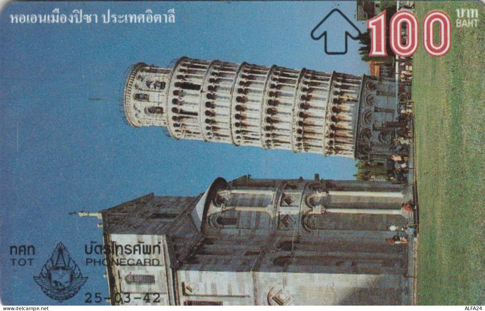 PHONE CARD TAILANDIA TORRE PISA  (E90.18.2 - Thaïland