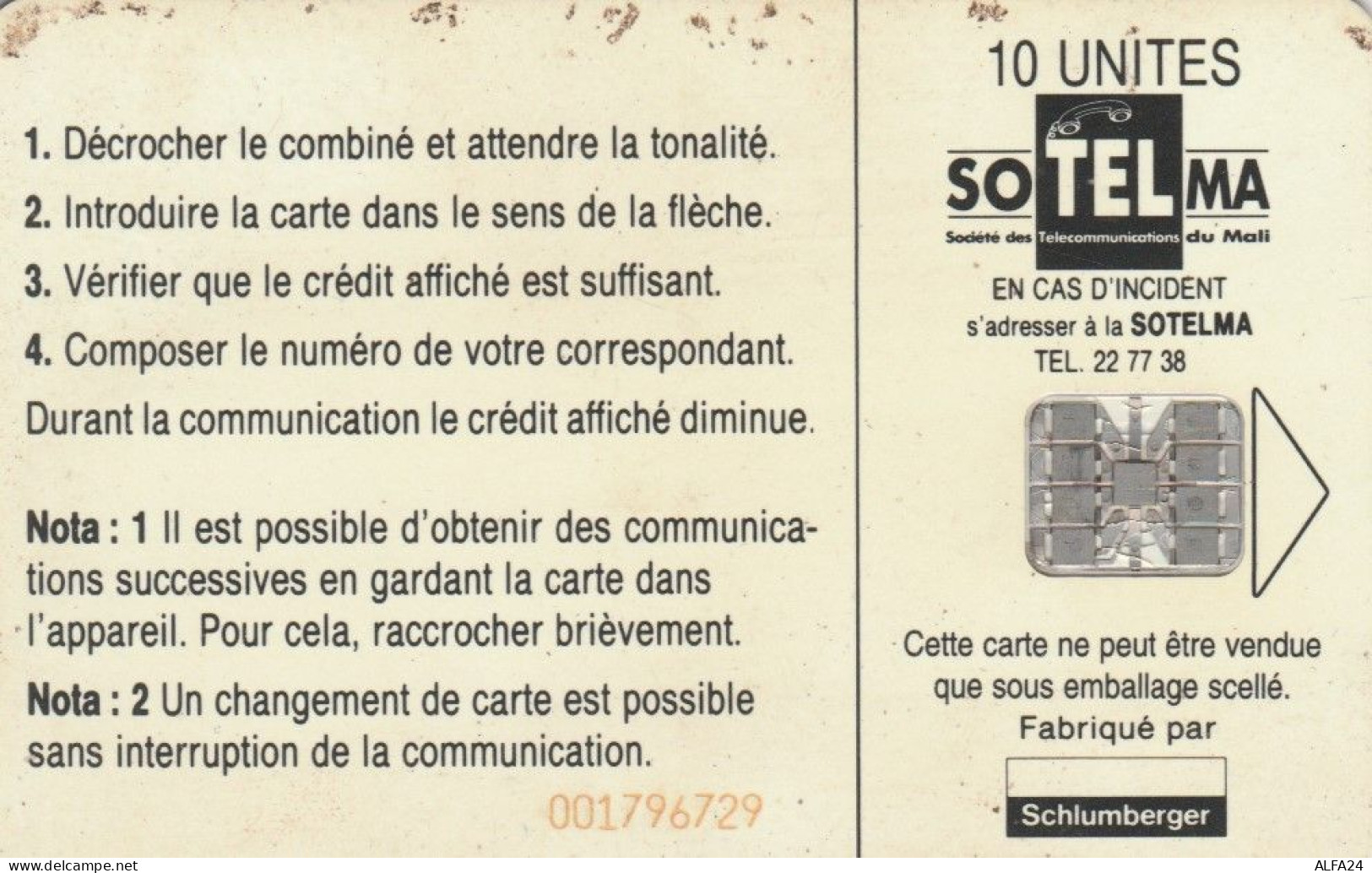PHONE CARD MALI  (E90.14.5 - Mali