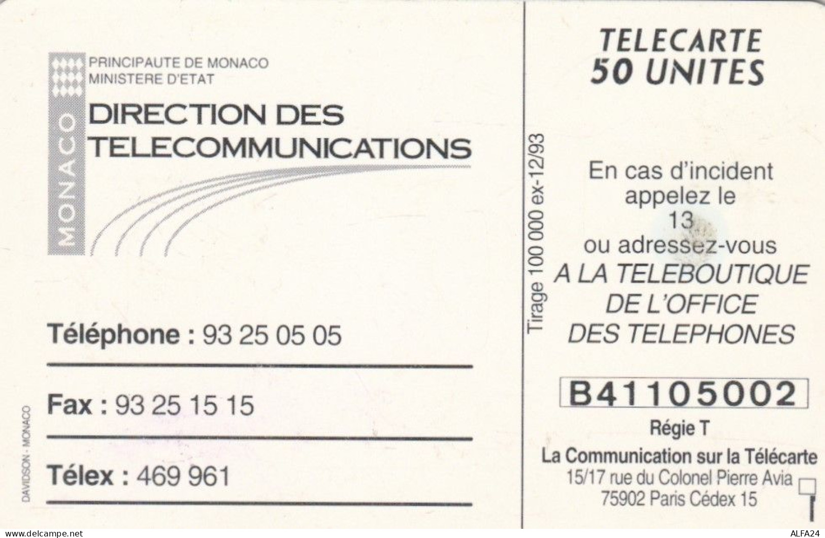 PHONE CARD MONACO  (E90.14.6 - Monaco