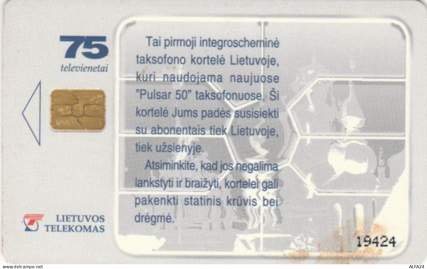 PHONE CARD LITUANIA  (E90.5.8 - Lituania