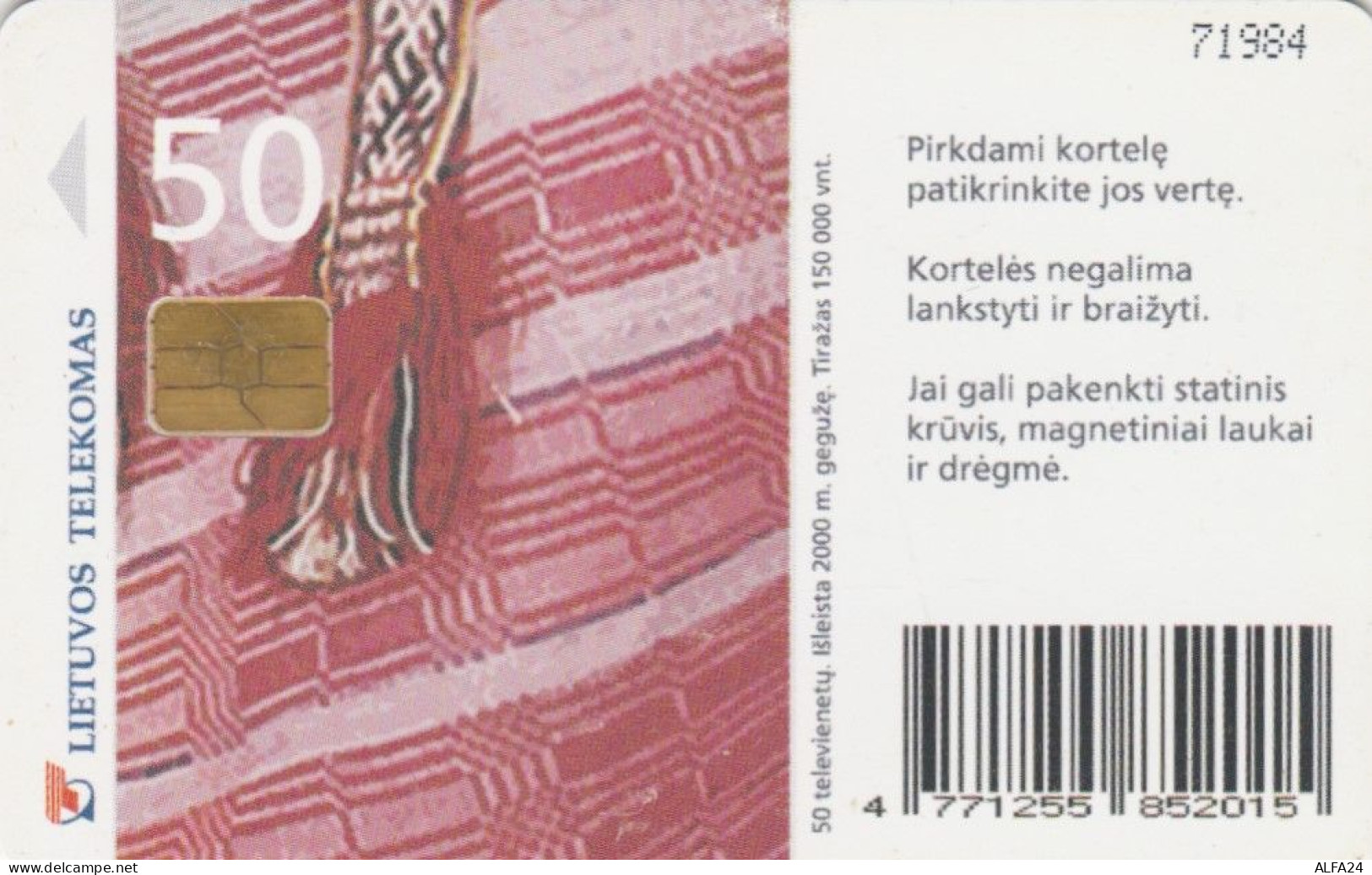 PHONE CARD LITUANIA  (E90.4.4 - Litouwen