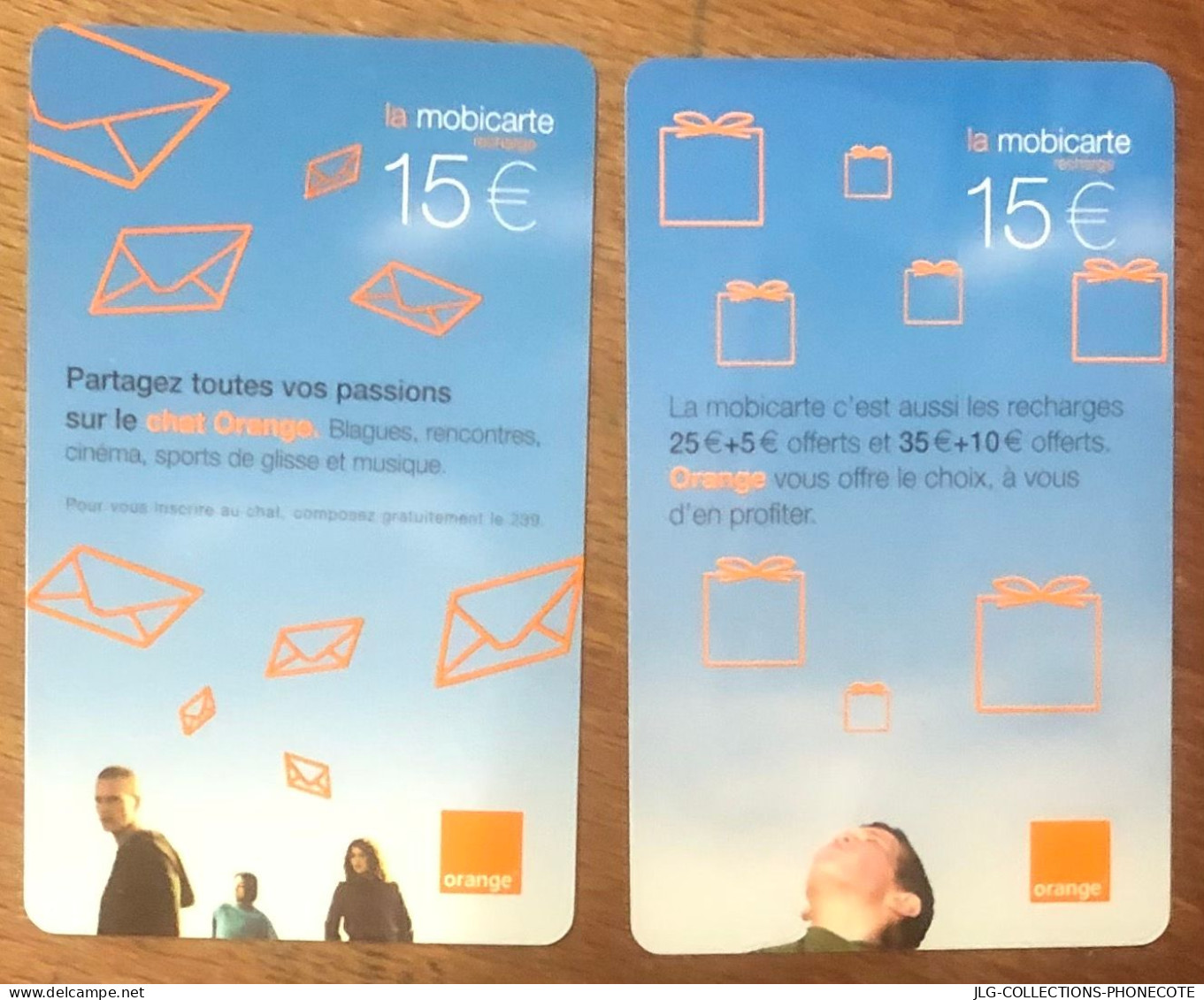 2 CARTE ORANGE MOBICARTE PÉCIMEN MBC MOBI TELEFONKARTE SCHEDA TARJETA PHONECARD PREPAID PREPAYÉE CALLING CARD - Nachladekarten (Handy/SIM)