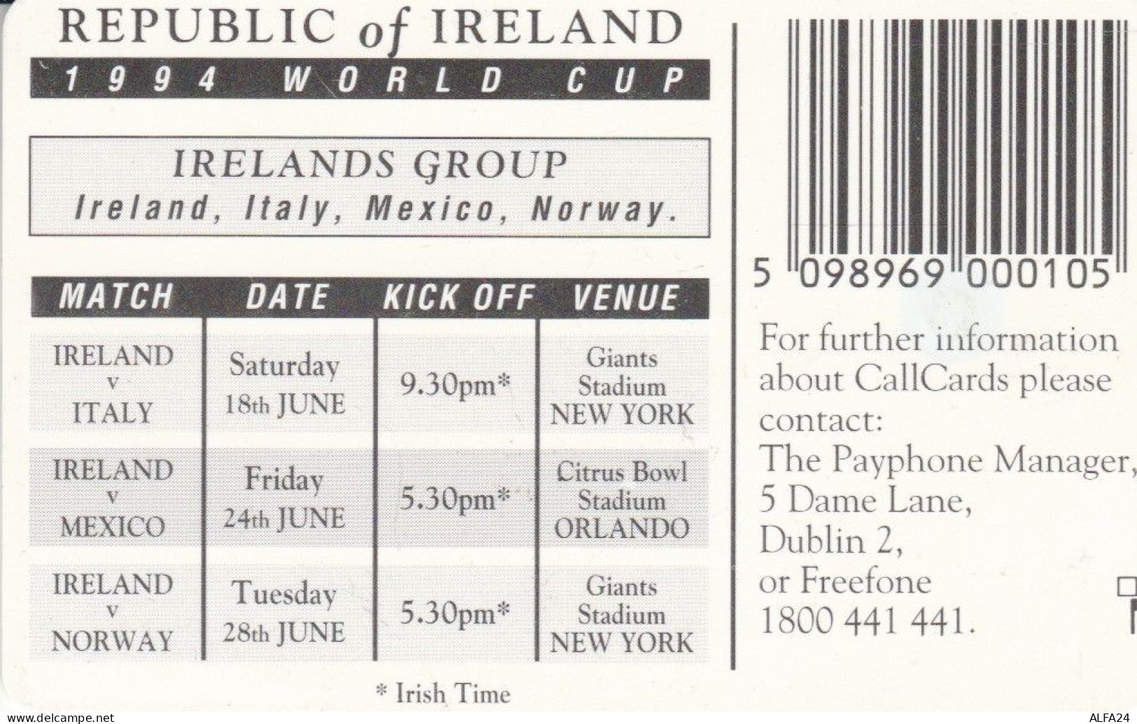 PHONE CARD EIRE  (E91.28.2 - Ireland