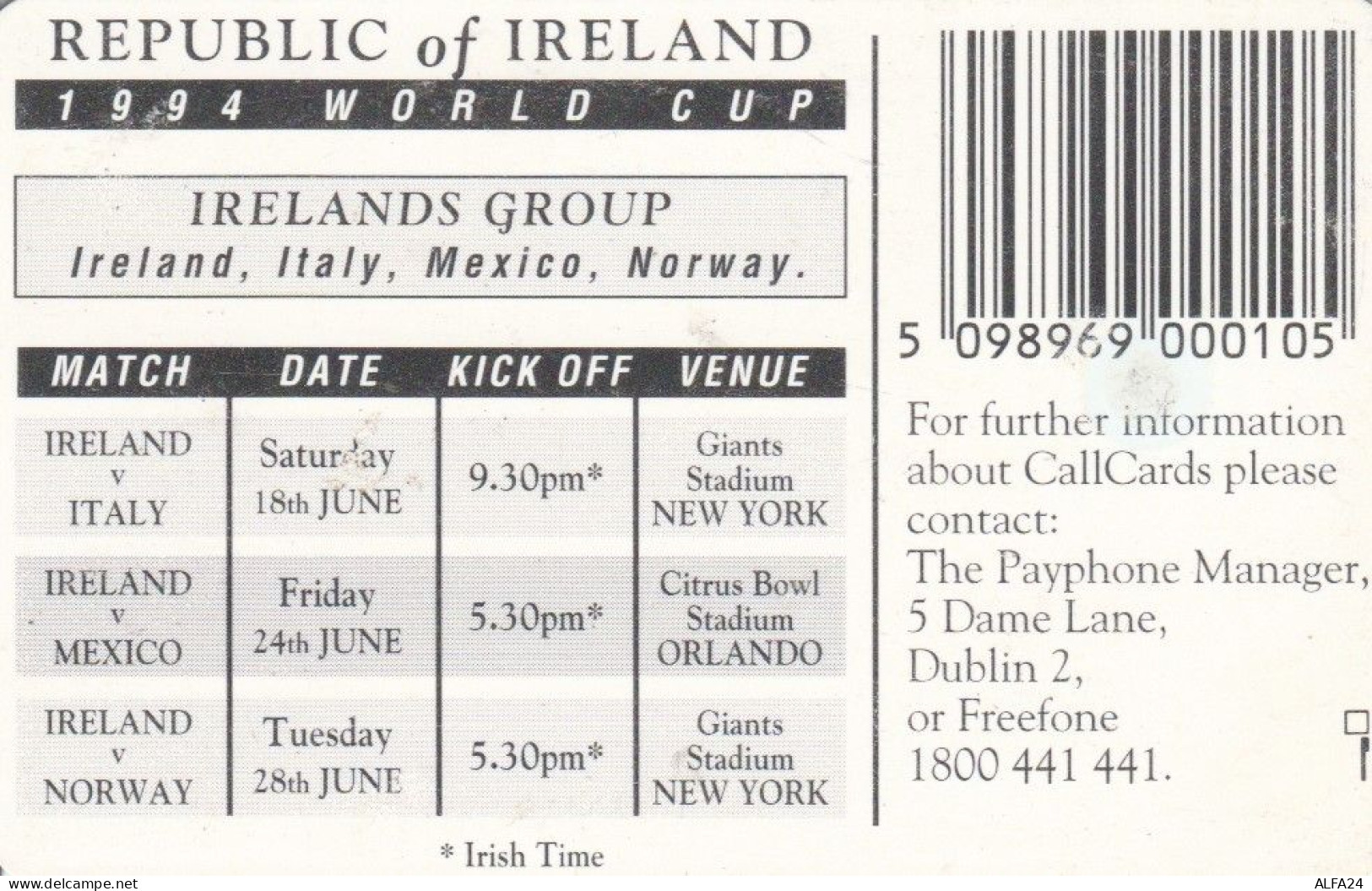 PHONE CARD EIRE  (E91.26.7 - Irland