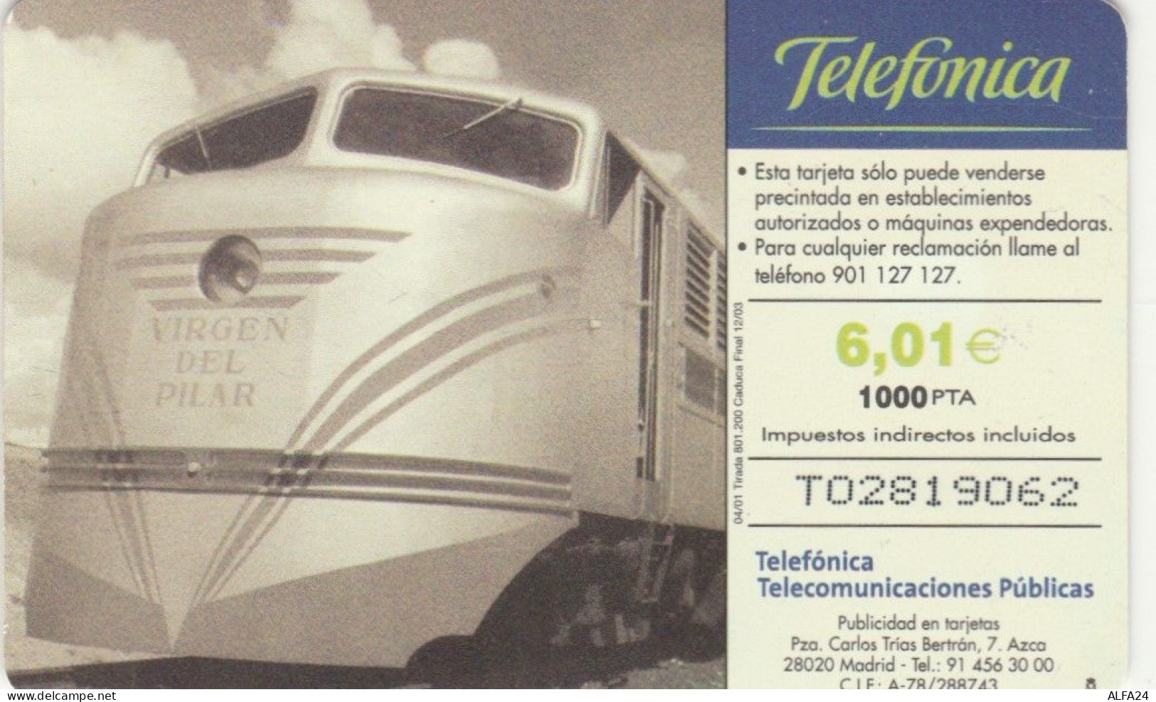 PHONE CARD SPAGNA  (E91.19.6 - Commémoratives Publicitaires