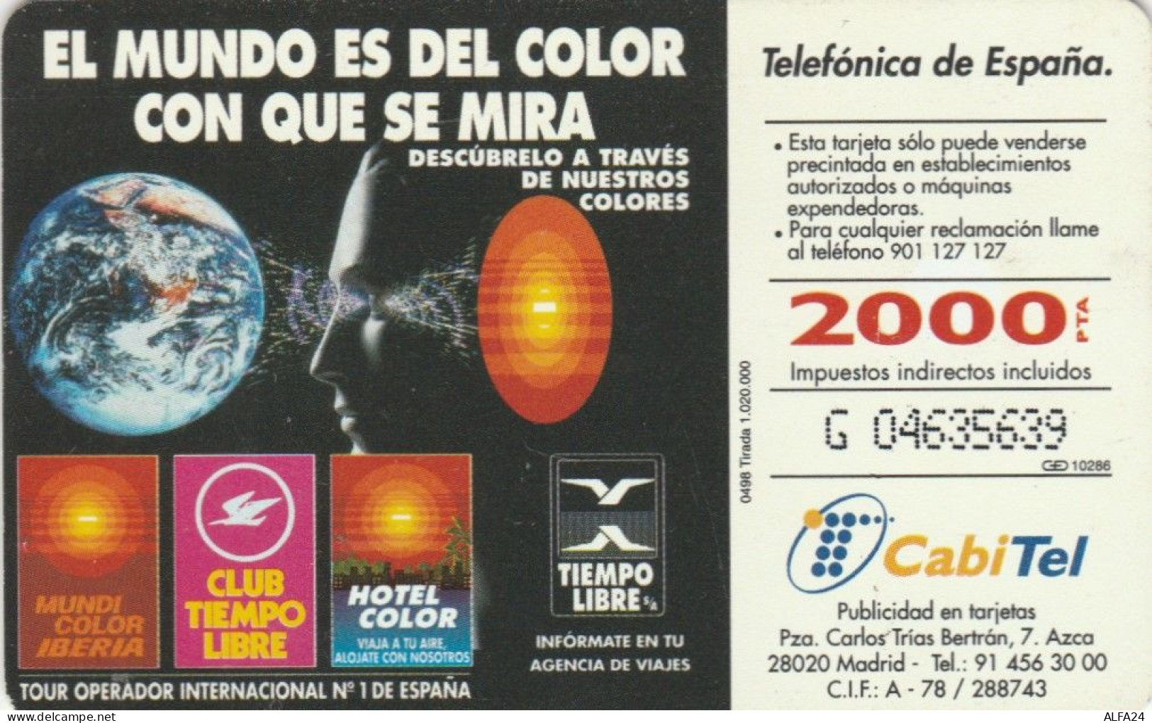 PHONE CARD SPAGNA  (E91.19.4 - Commemorative Advertisment