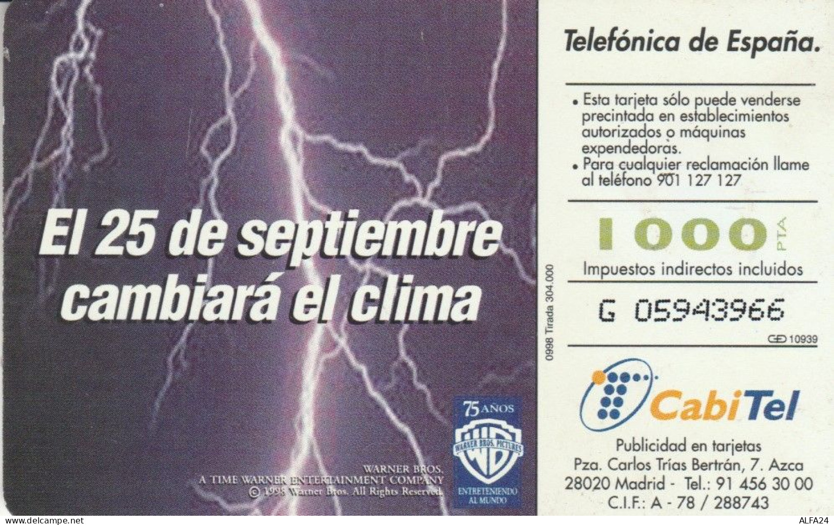 PHONE CARD SPAGNA  (E91.15.2 - Commemorative Advertisment