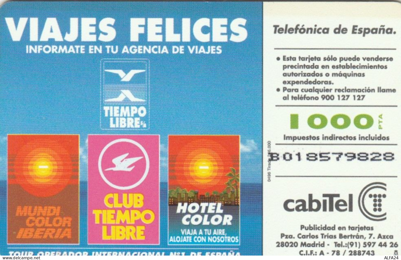 PHONE CARD SPAGNA  (E91.15.8 - Commemorative Advertisment