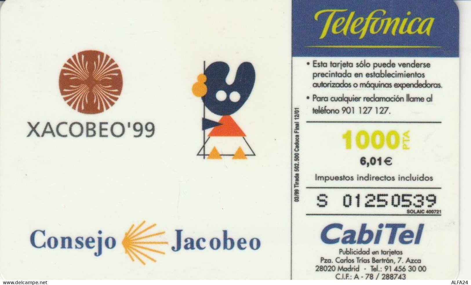 PHONE CARD SPAGNA  (E91.14.2 - Herdenkingsreclame