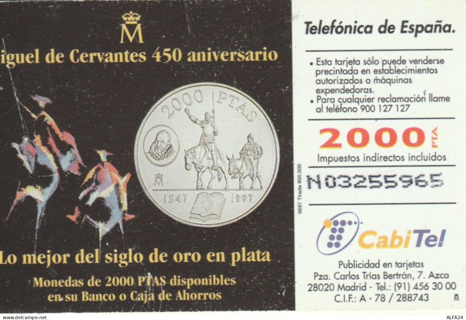 PHONE CARD SPAGNA  (E91.13.3 - Commemorative Advertisment
