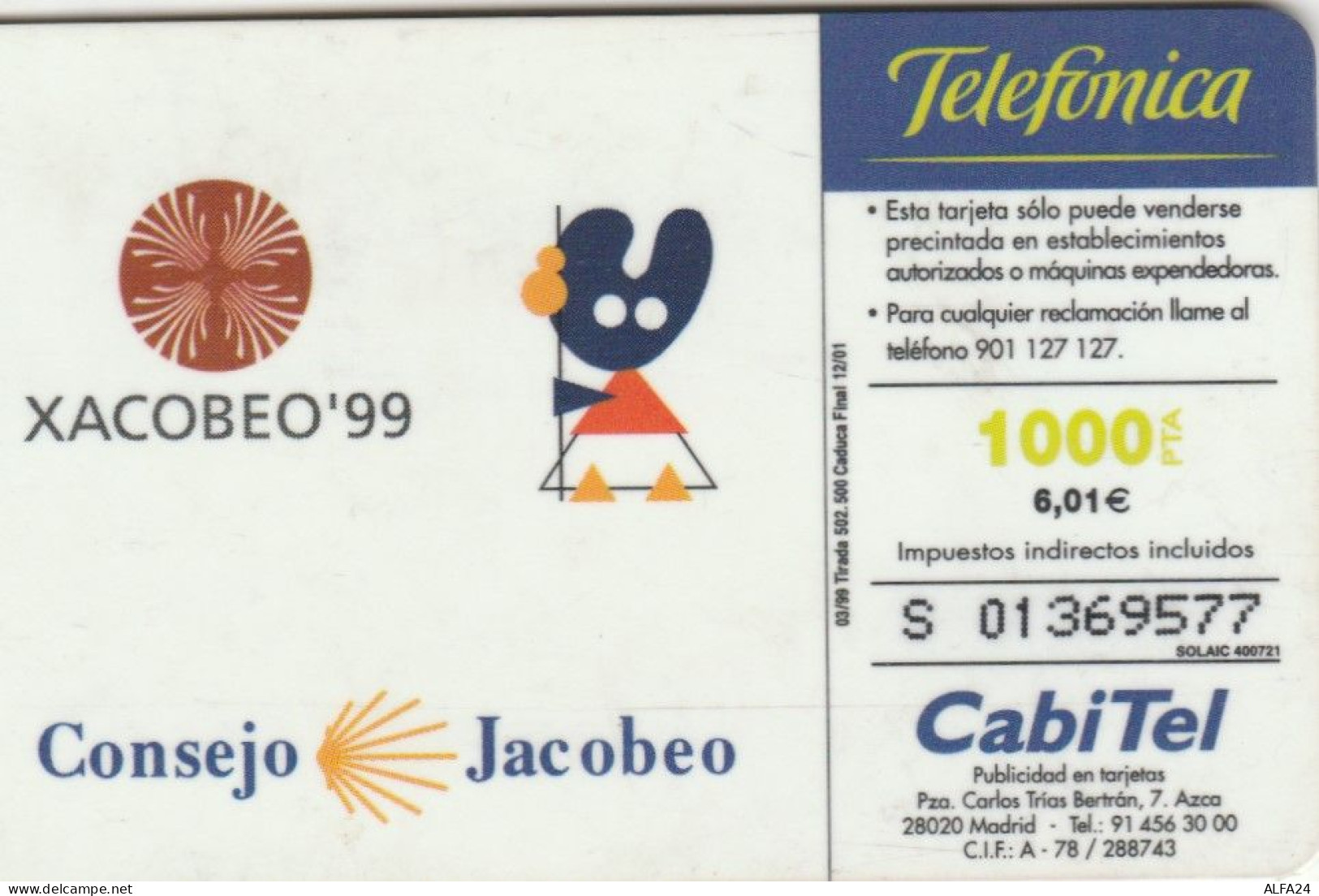 PHONE CARD SPAGNA  (E91.13.7 - Werbekarten