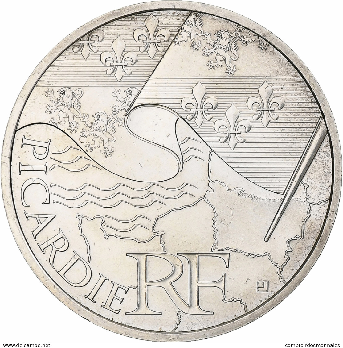 France, 10 Euro, Picardie, 2010, SPL, Argent - France