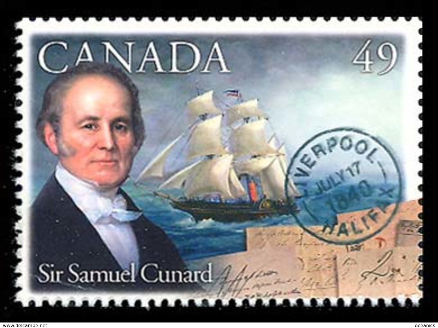 Canada (Scott No.2041 - Les Pionniers Du Courrier Maritime / Mail By Boat Pioners) (o) - Oblitérés