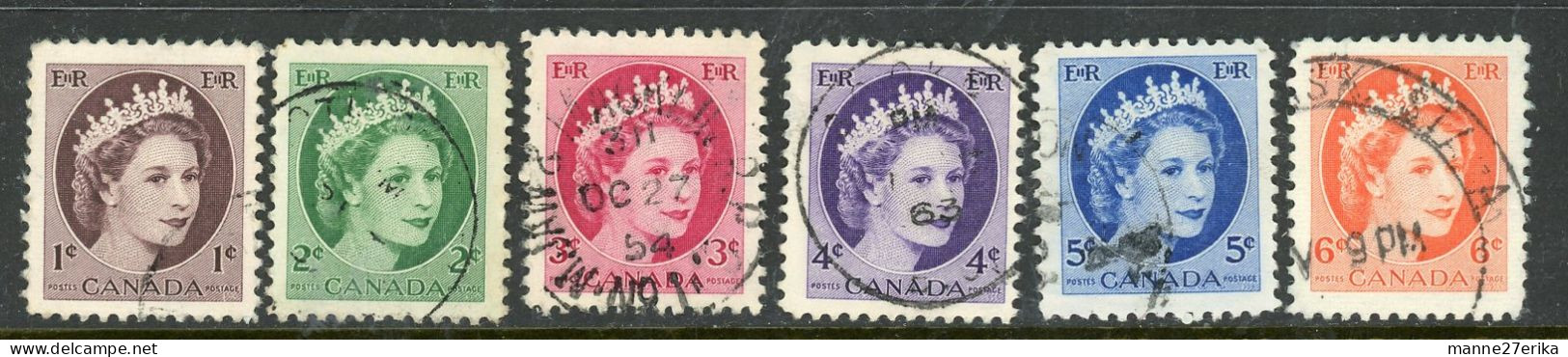 Canada USED 1954 "Wilding Portrait" - Used Stamps