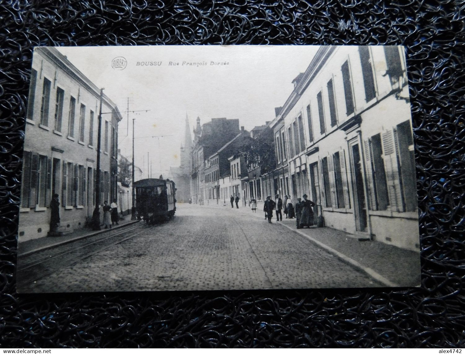 Boussu, Rue François Dorzée, Animée, Tram, 1924  (J20) - Boussu