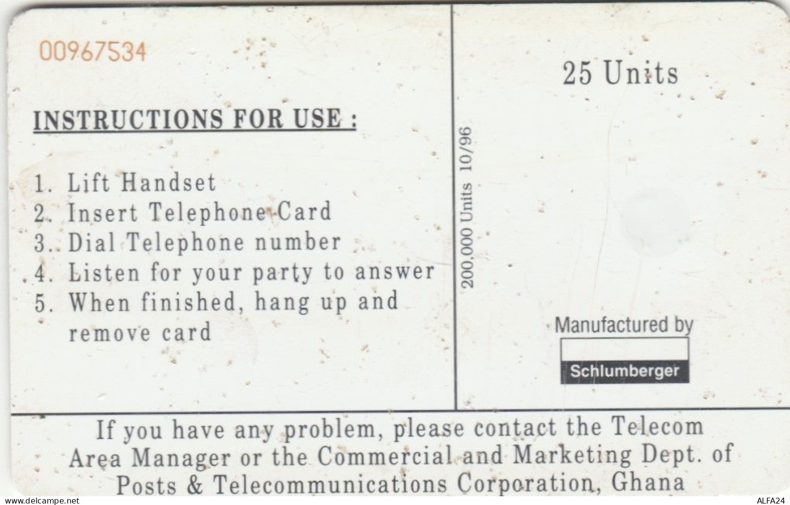 PHONE CARD GHANA  (E93.25.4 - Ghana