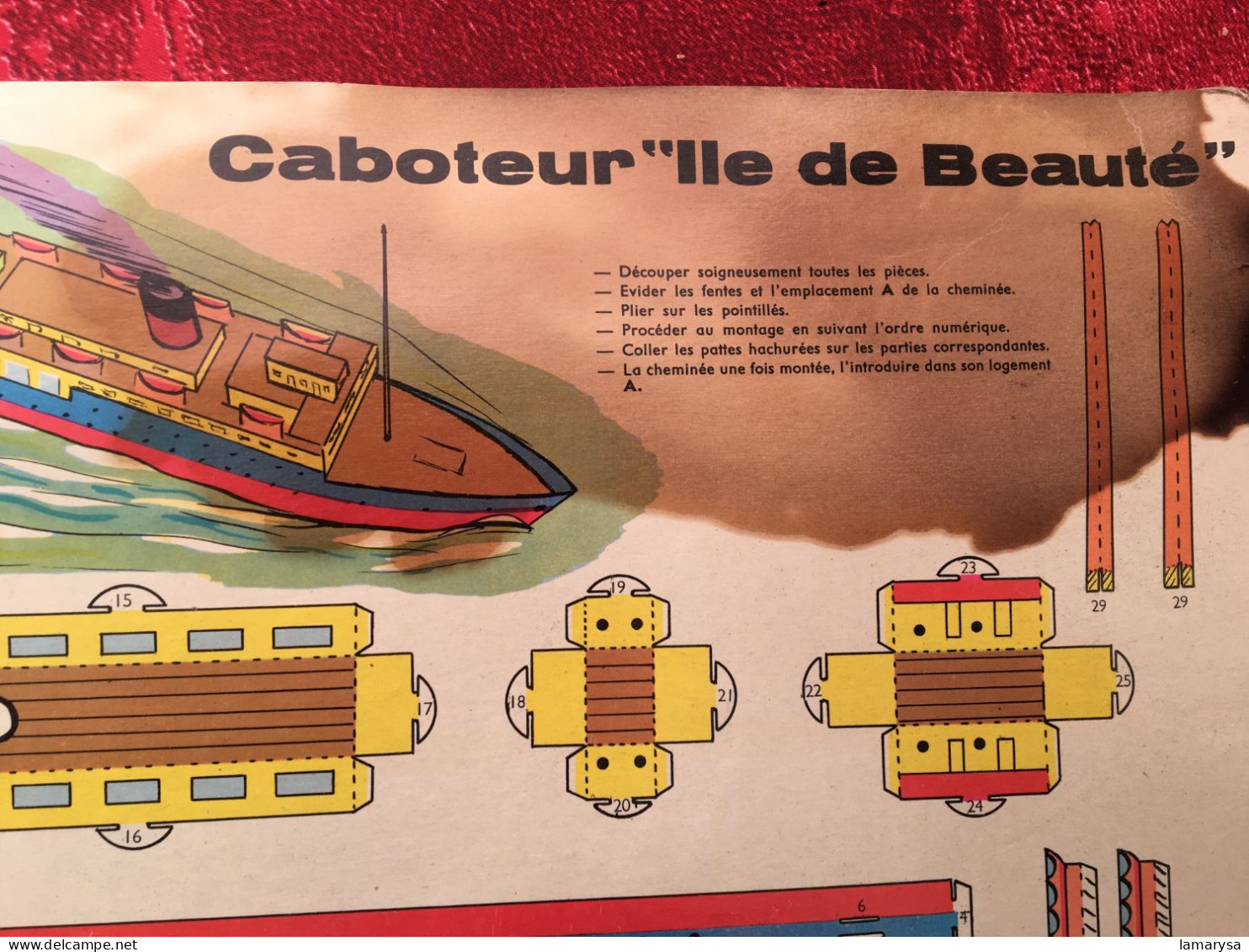 Navire Bateau Caboteur Ile-de-Beauté Corse Découpages De Sylvain & Sylvette-Editions Fleurus-Jouet-Jeux De Construction - Otros & Sin Clasificación