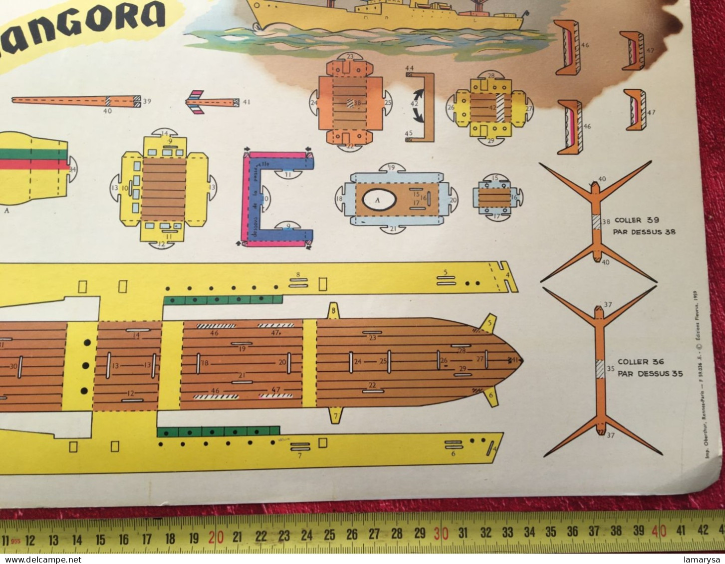 Navire Bananier Bangora Bateau Caboteur Découpages De Sylvain & Sylvette-Editions Fleurus-Jouet-Jeux De Construction - Andere & Zonder Classificatie