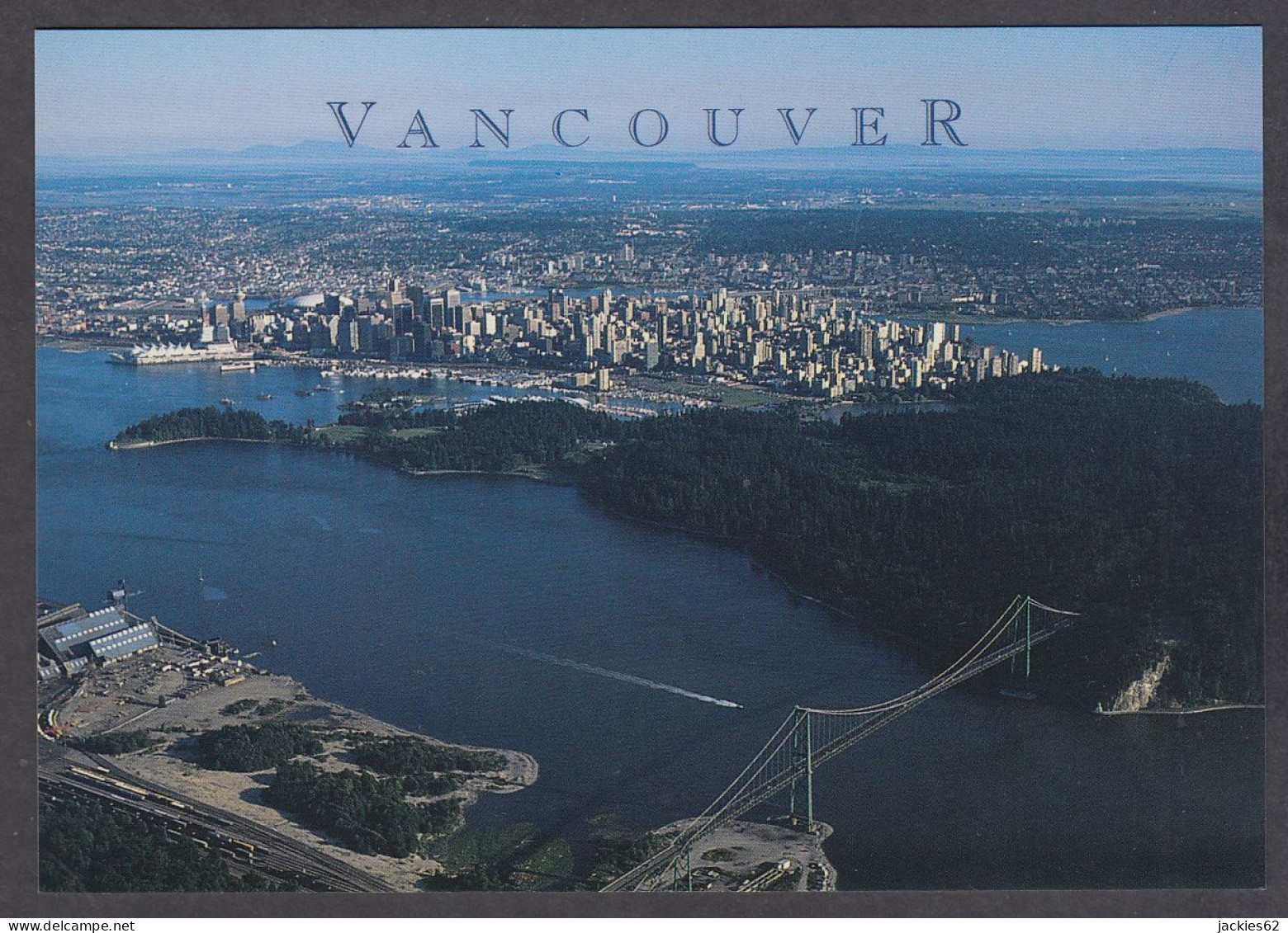 114697/ VANCOUVER, Aerial View With The Inner Harbor And The Lions Gate Bridge - Vancouver