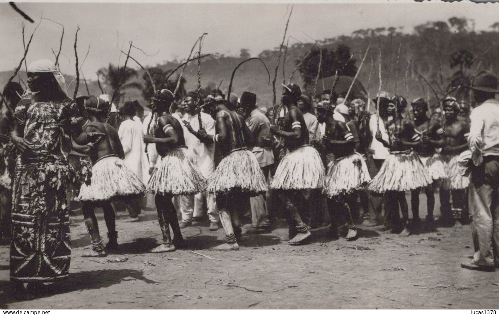 A.M. VERGIAT - OUBANGUI CHARI - Carte Photo - Collection Ethnographique / DANSE DE CIRCONCIS MANDJIA - Centrafricaine (République)