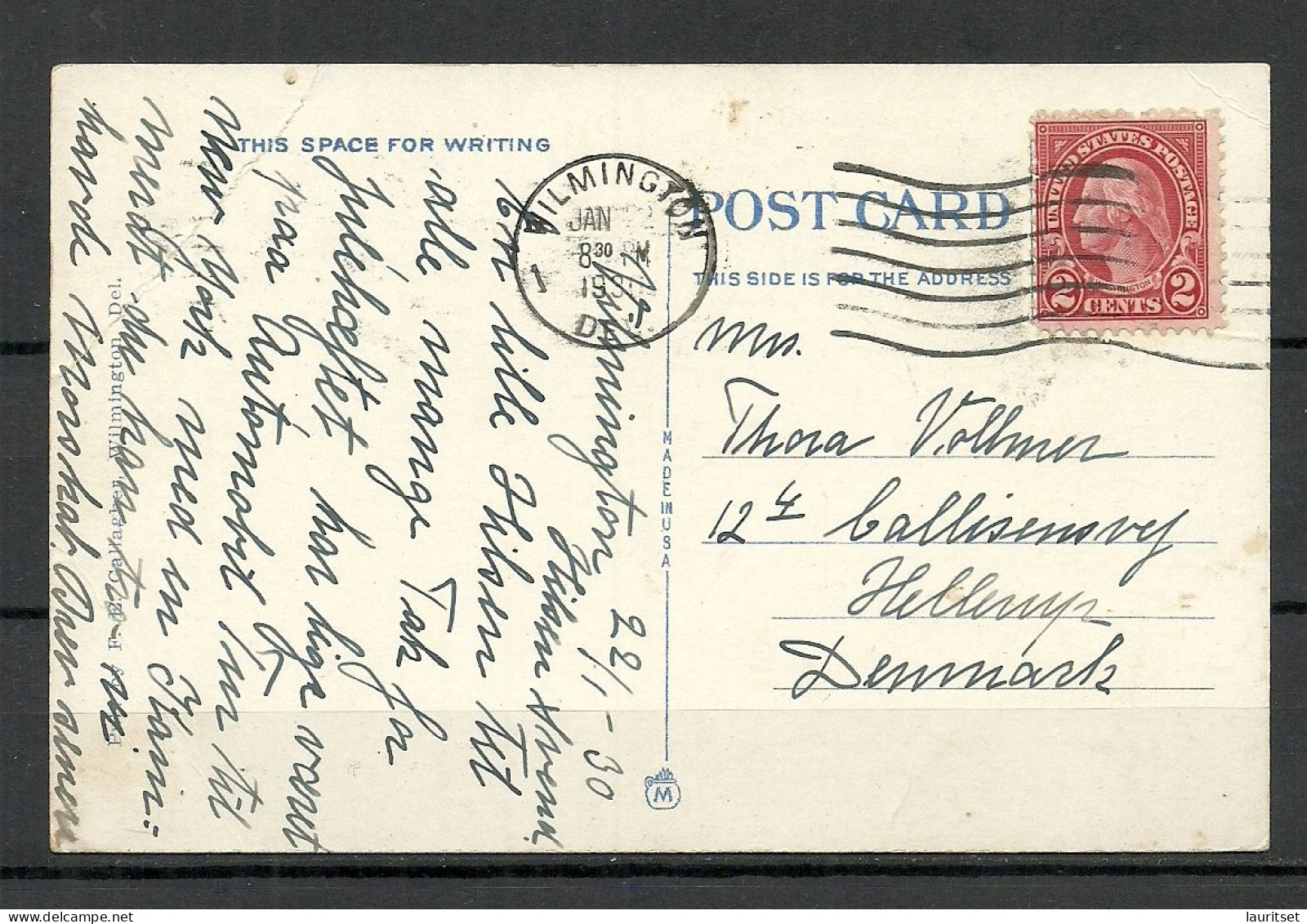 USA The Delaware Trust Building, Wilmington, Used, Sent 1930 O Wilmington NB! Corner Fold! - Wilmington