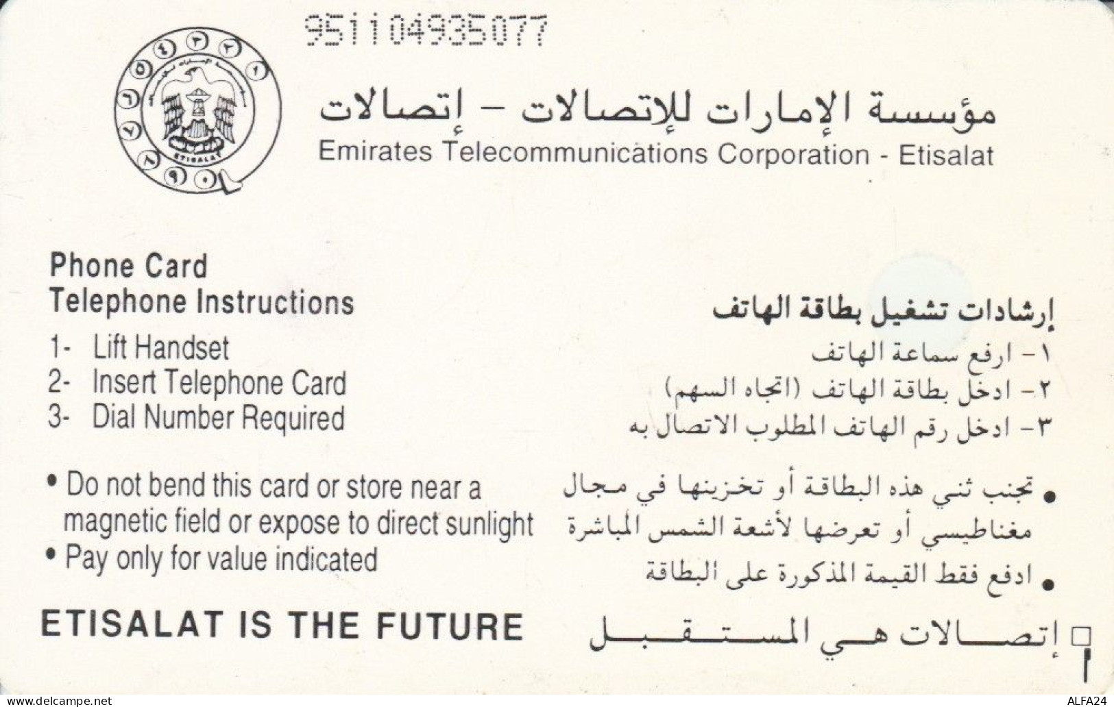 PHONE CARD EMIRATI ARABI  (E94.19.1 - Ver. Arab. Emirate