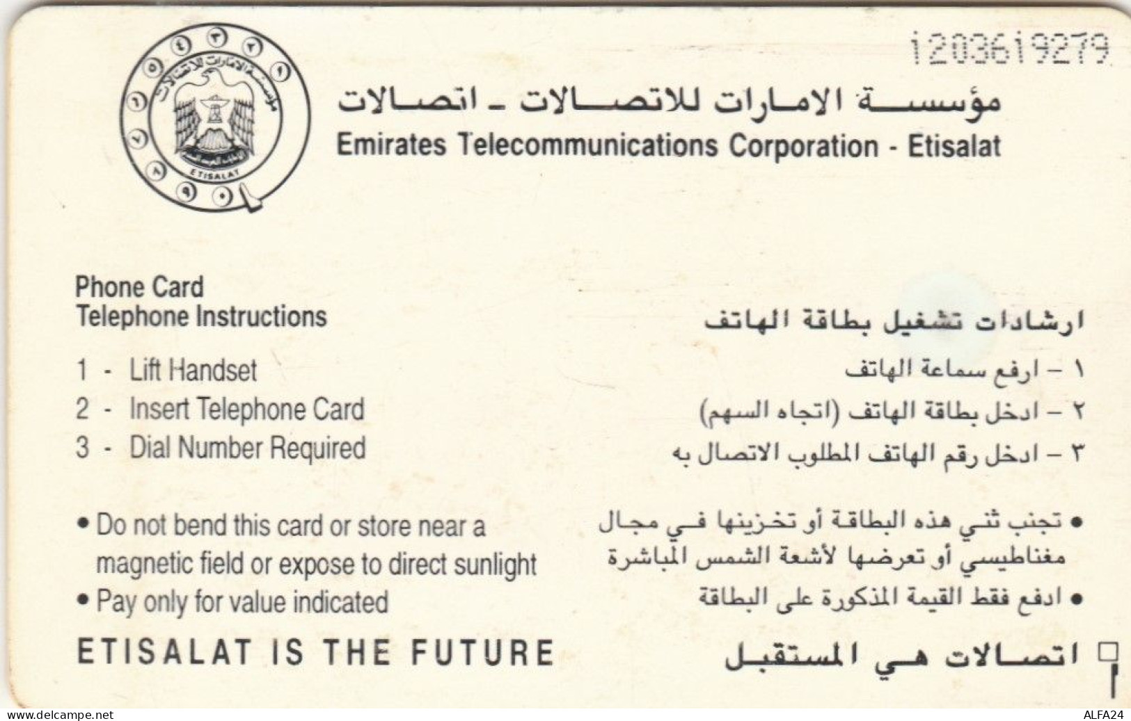 PHONE CARD EMIRATI ARABI  (E94.16.4 - Ver. Arab. Emirate