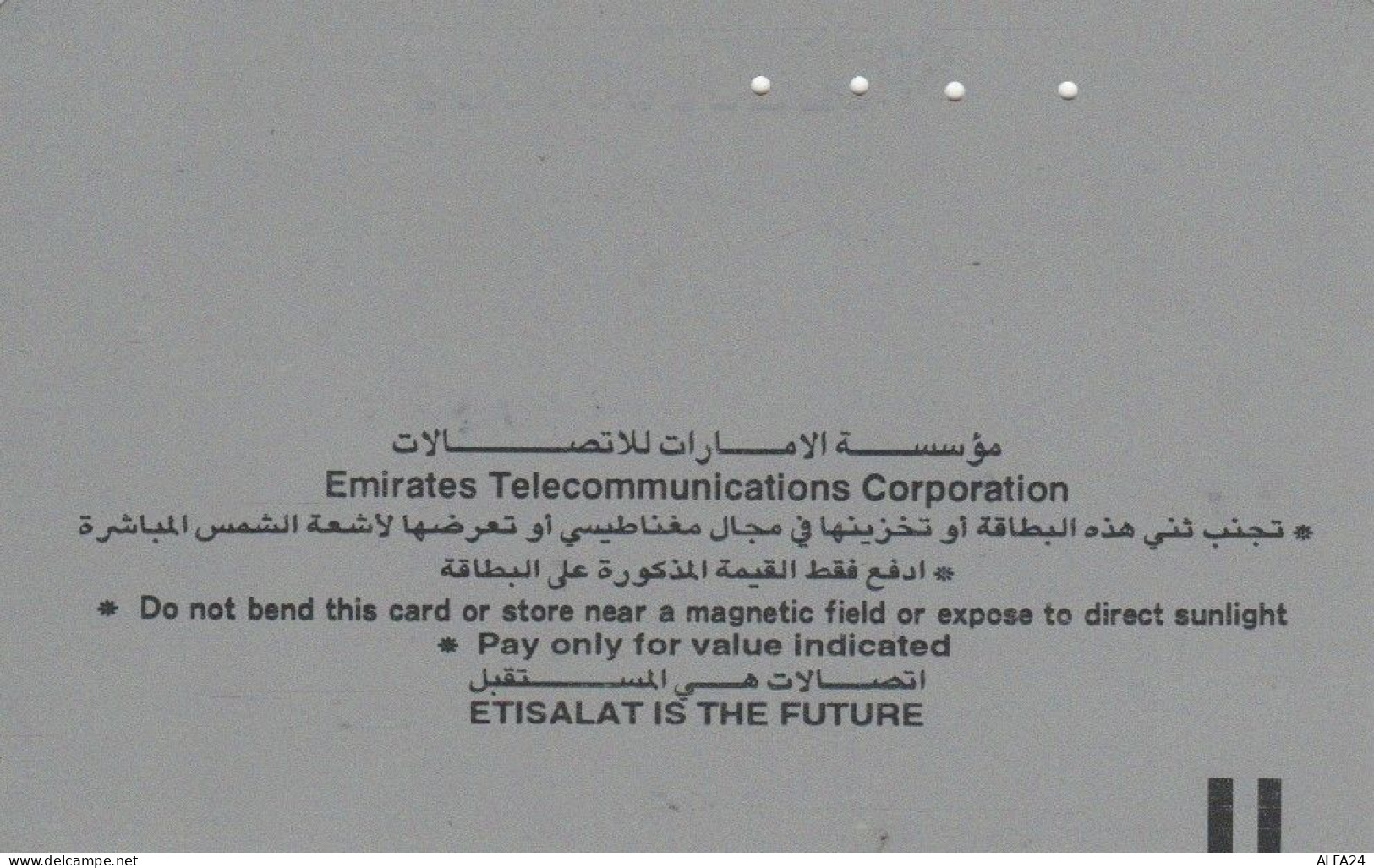 PHONE CARD EMIRATI ARABI  (E94.11.7 - Ver. Arab. Emirate