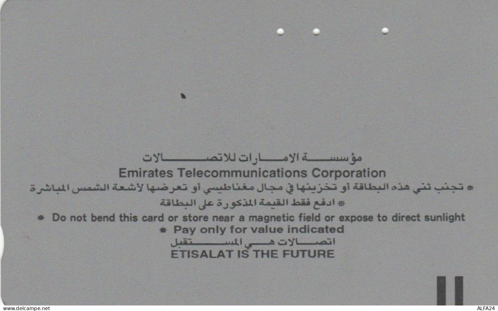 PHONE CARD EMIRATI ARABI  (E94.10.8 - Emirats Arabes Unis