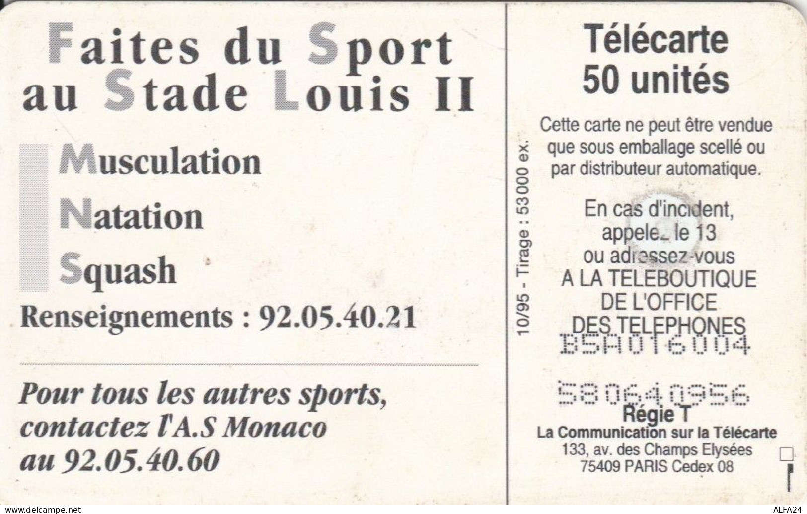 PHONE CARD MONACO  (E94.6.7 - Monaco