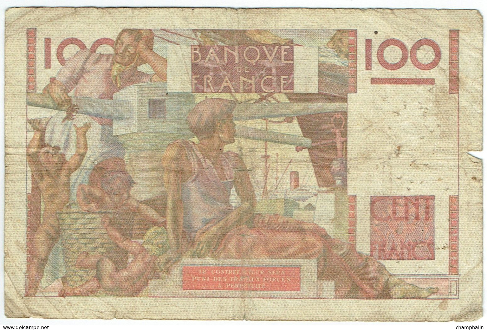 France - Billet De 100 Francs Type Jeune Paysan - 19 Mai 1949 - 100 F 1945-1954 ''Jeune Paysan''