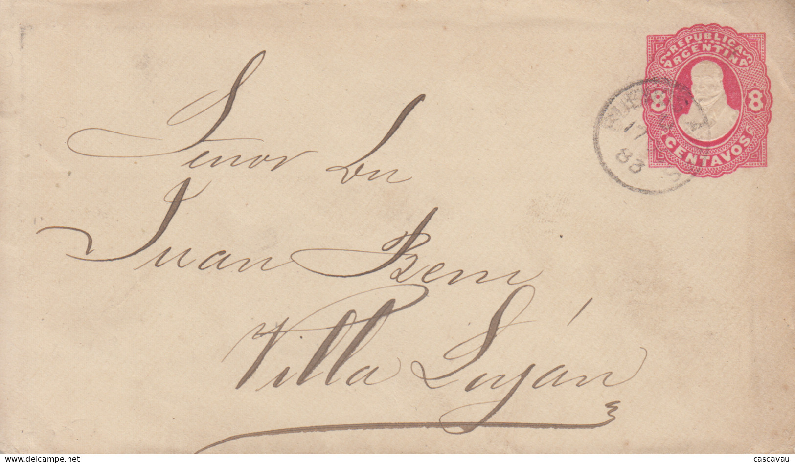 Enveloppe   Entier   Postal    ARGENTINE     BUENOS  AIRES   1883 - Postal Stationery