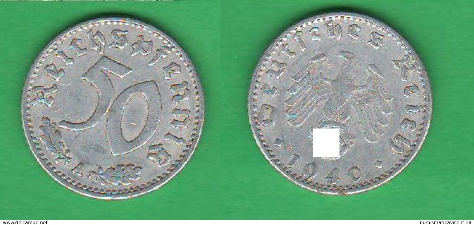 Germania 50 Reichpfenning 1940 A Germany Aluminum Coin Allemagne - 50 Reichspfennig