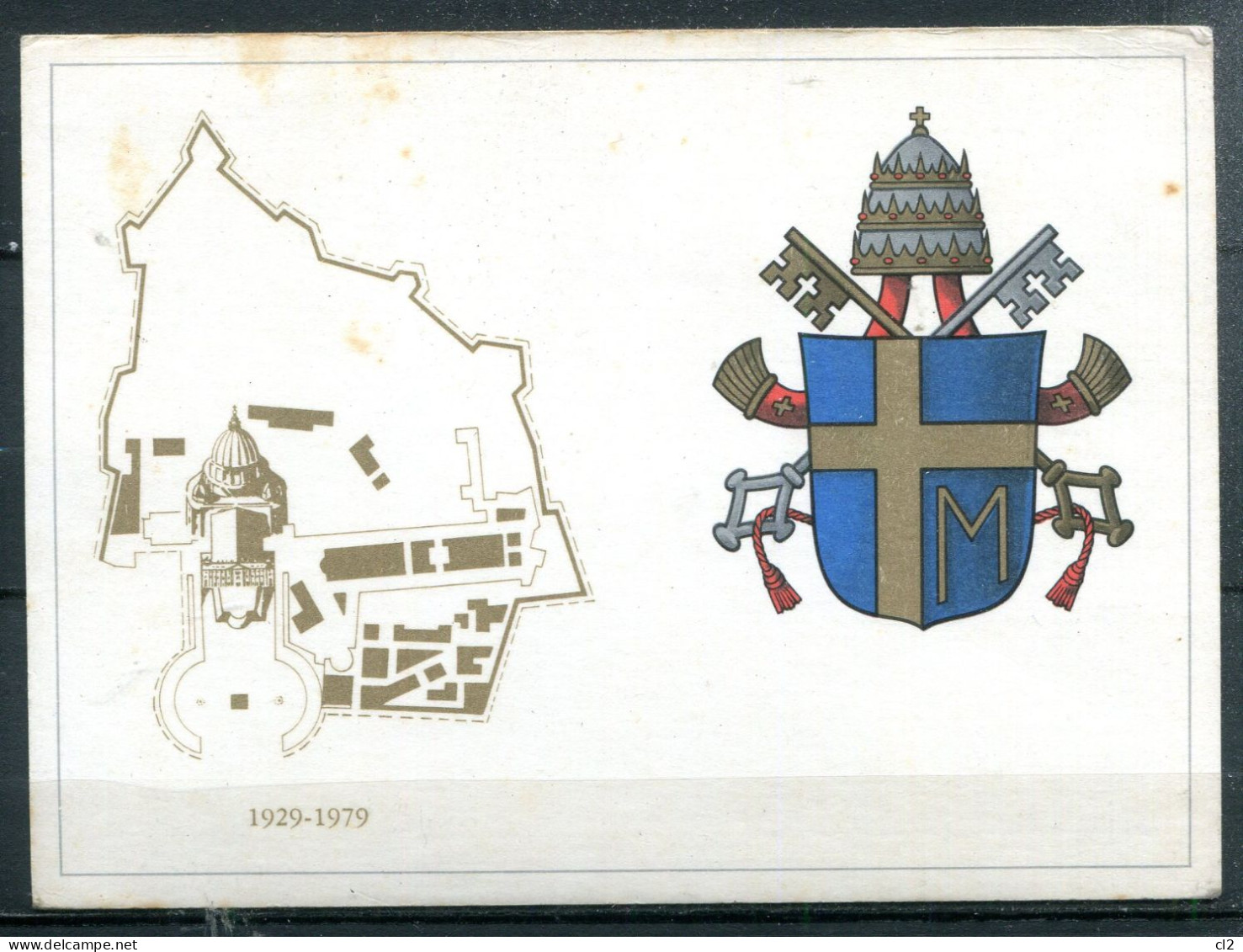 VATICAN - Cinquantenaire Du Vatican - Blason De S.S. Jean-Paul II - Entiers Postaux