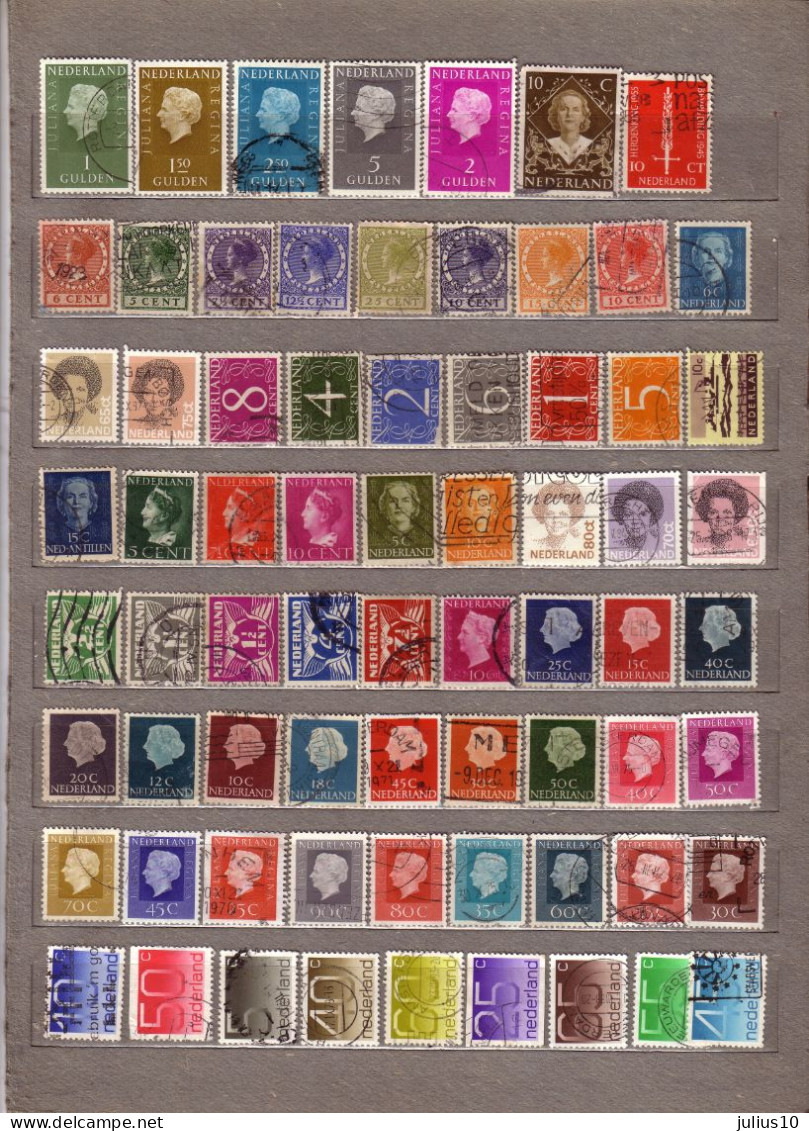 NETHERLANDS 70 Used (o) Different Stamps #1557 - Collections