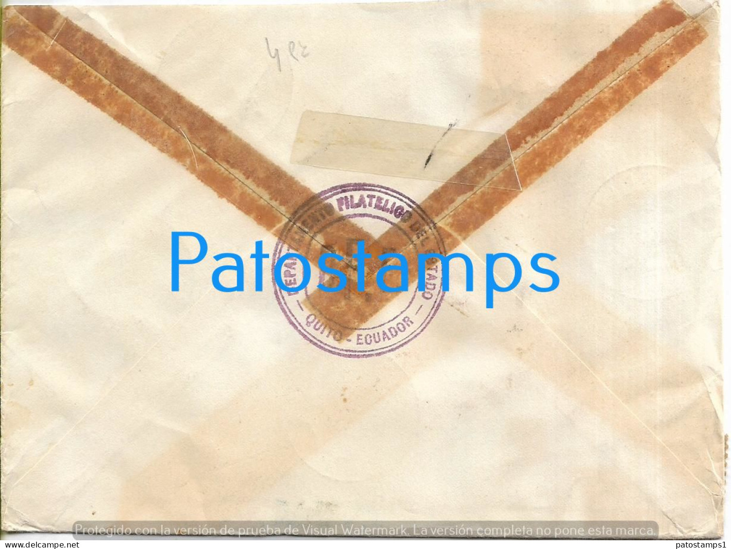 221083 EQUATOR QUITO COVER CANCEL YEAR 1967 REGISTERED CIRCULATED TO ARGENTINA NO POSTAL POSTCARD - Equateur