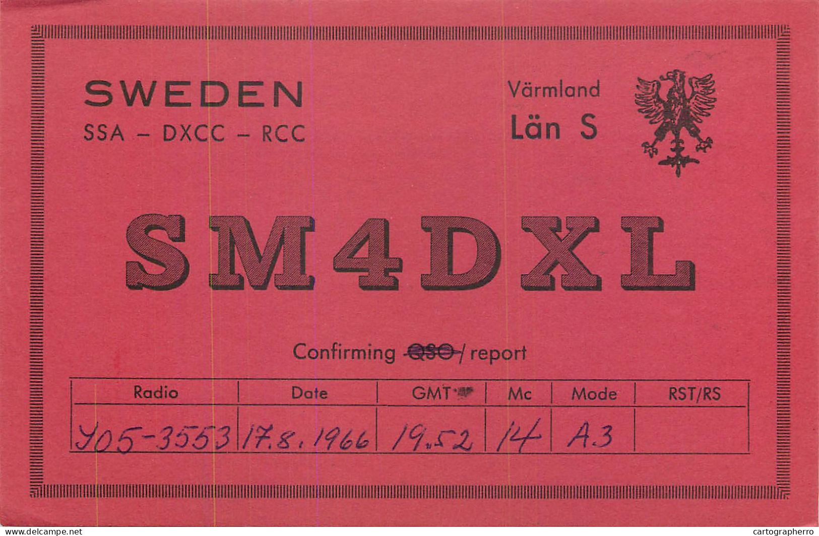 Radio Amateur QSL Card Sweden SM4DXL Y05-3553 - Radio Amateur