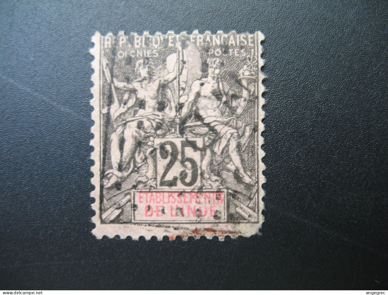 Inde Française Karikal Stamps French Colonies N° 8 Neuf * NSG Maury à Voir - Gebraucht