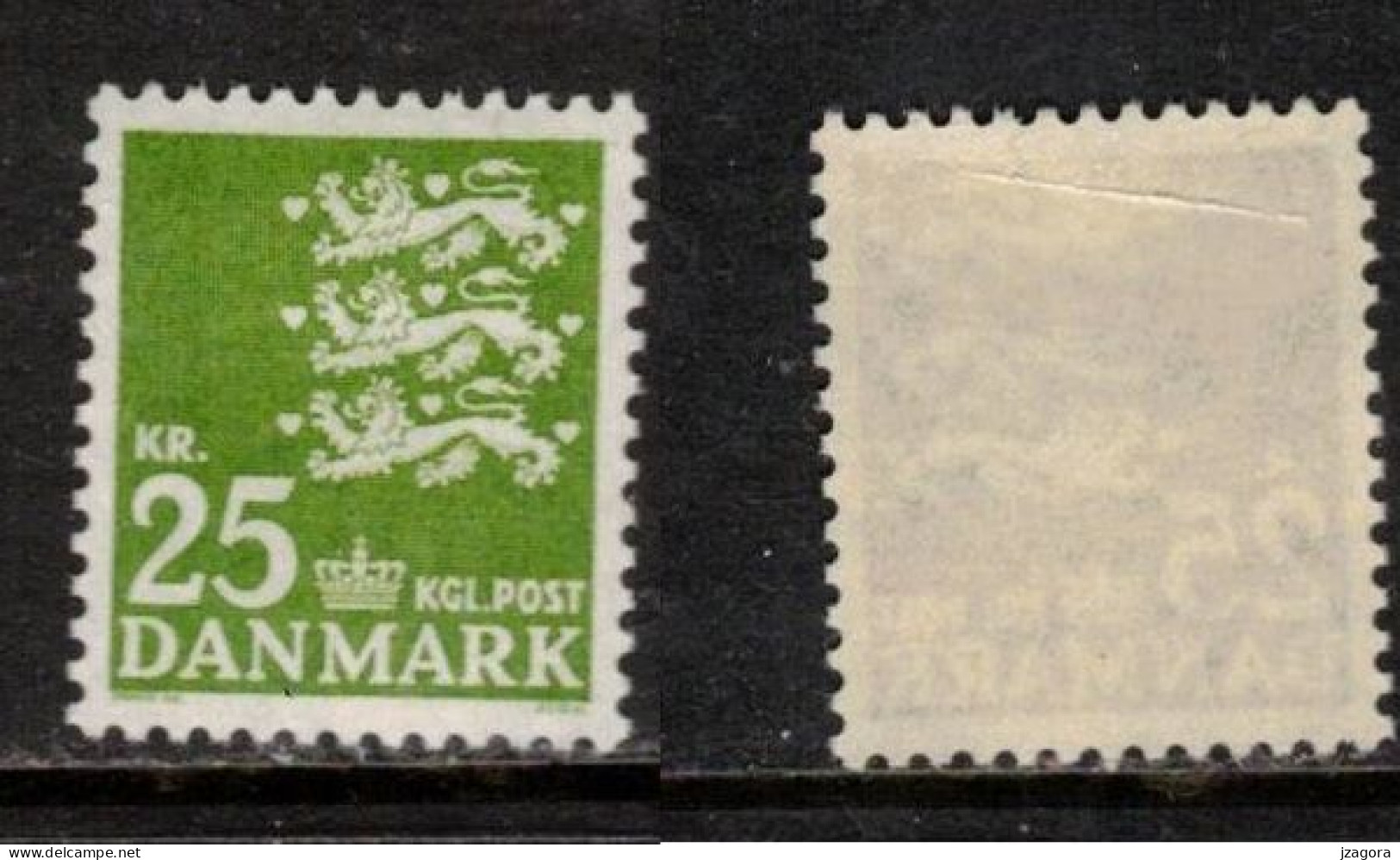 DENMARK DANMARK DÄNEMARK 1962. 3 Lions 25 Kr Normal Paper. Michel 399x. MH(*). - Nuevos