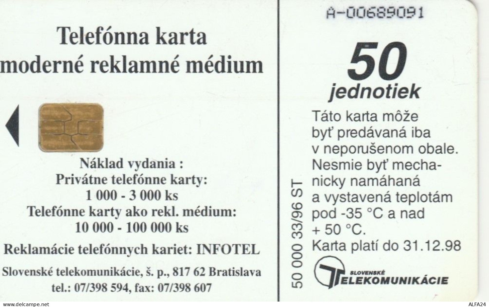 PHONE CARD SLOVACCHIA  (E95.18.5 - Slovakia