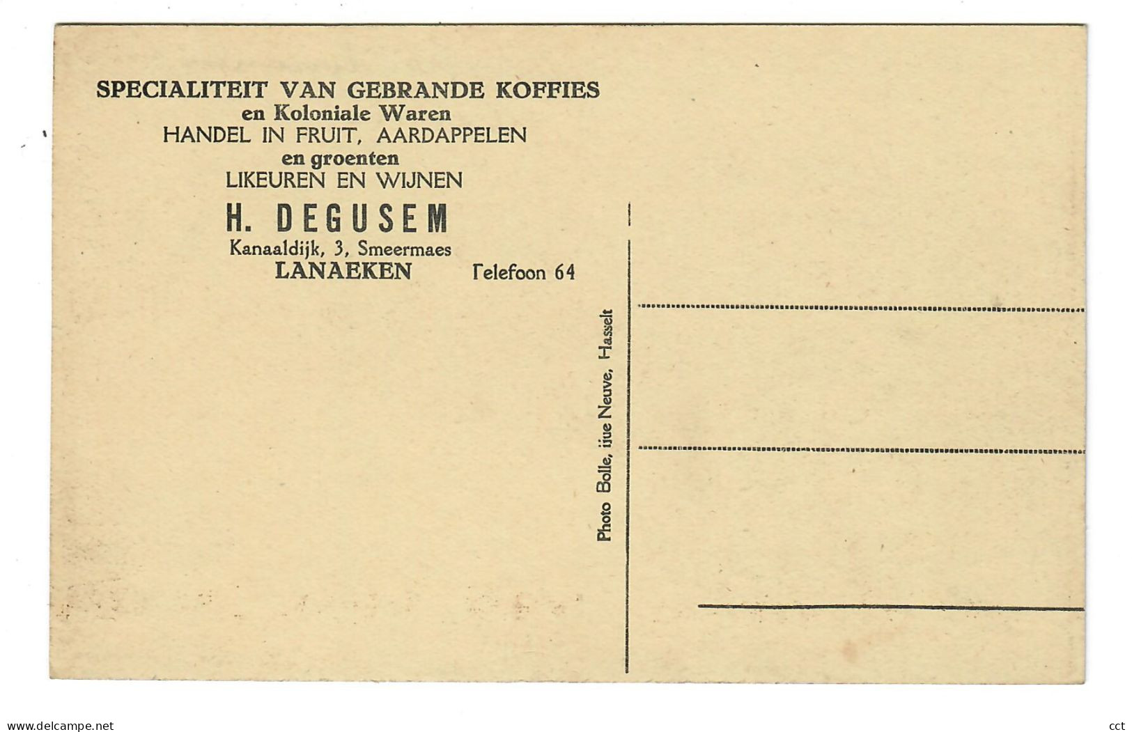 Lanaeken  Lanaken   H Degusem   Kanaaldyk  Specialiteit Van Gebrande Koffies En Koloniale Waren - Lanaken