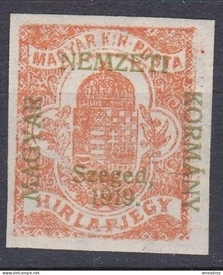 Hongrie Szeged Journaux 1919 Mi 1 * (J33) - Szeged