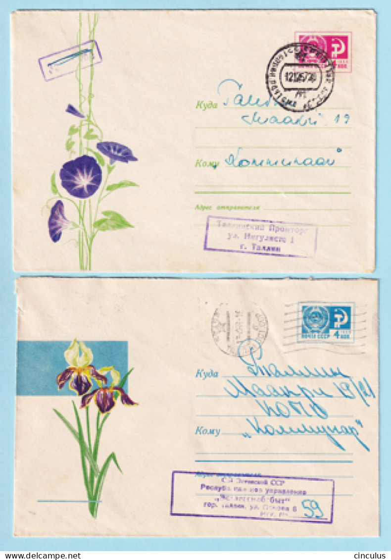 USSR 1967.0925-1116. Flowers. Prestamped Covers (2), Used - 1960-69