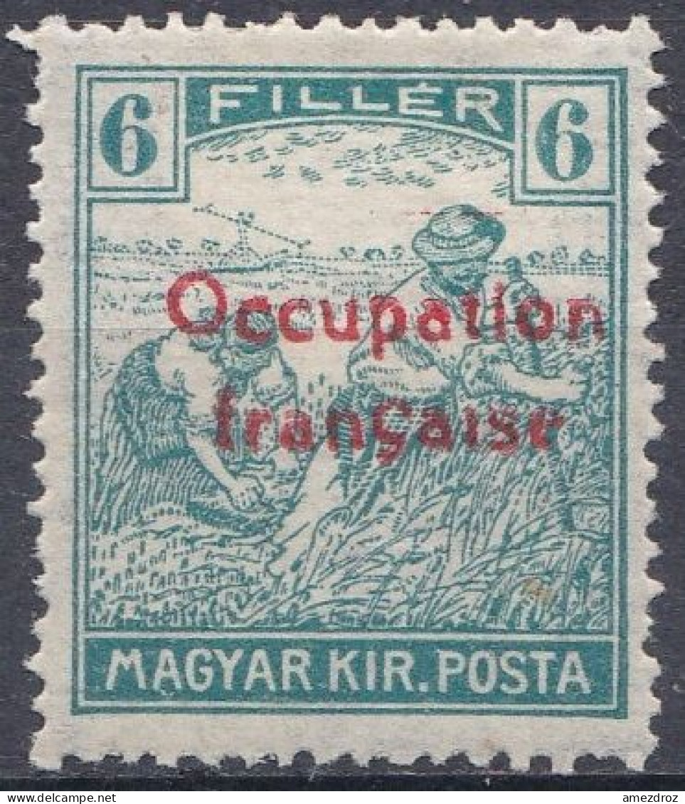 Arad Occupation Française En Hongrie Mi 9 * Moissonneurs O D'OCCUPATION Plus Haut (K6) - Unused Stamps