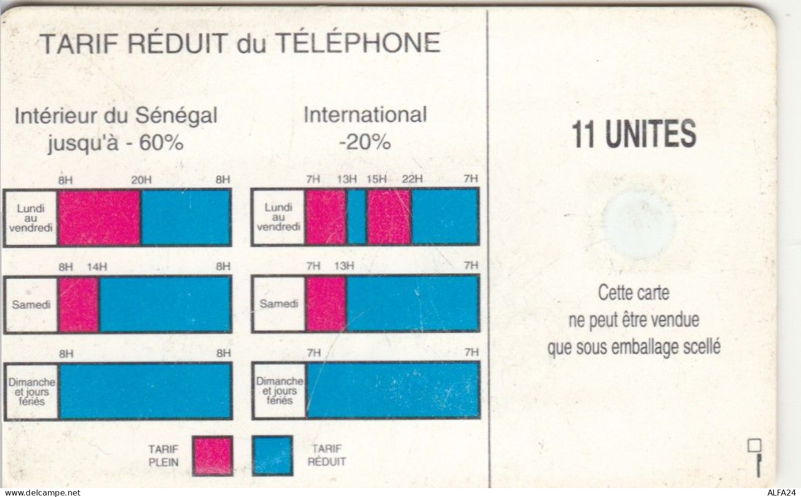 PHONE CARD SENEGAL  (E96.11.5 - Sénégal